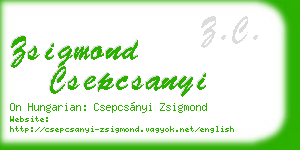 zsigmond csepcsanyi business card